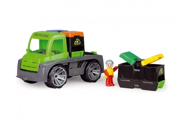 Auto Truxx avec conteneurs et figurine plastique 28 cm dans boîte 39x16x22 cm 24m+