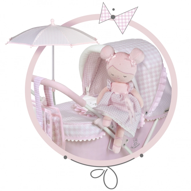 DeCuevas 20046 Poupée en peluche NIZA - 36 cm avec berceau
