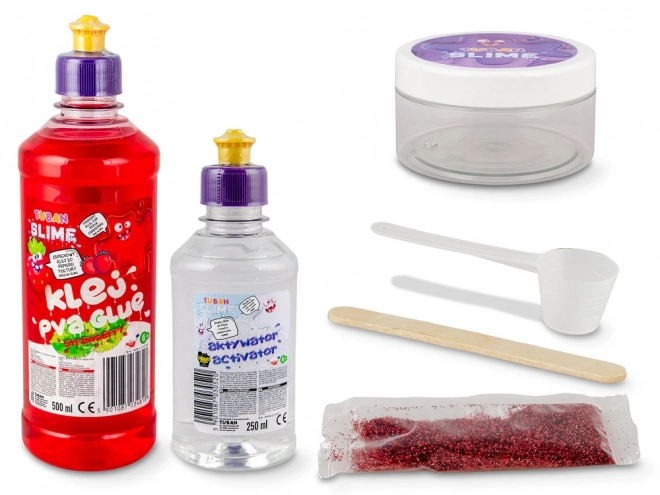 Tuban ensemble sensoriel créatif Slime - Fraise XL