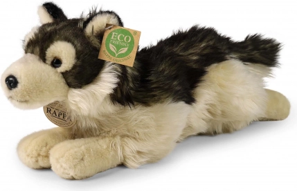 Rappa loup en peluche couché 32 cm éco‑responsable