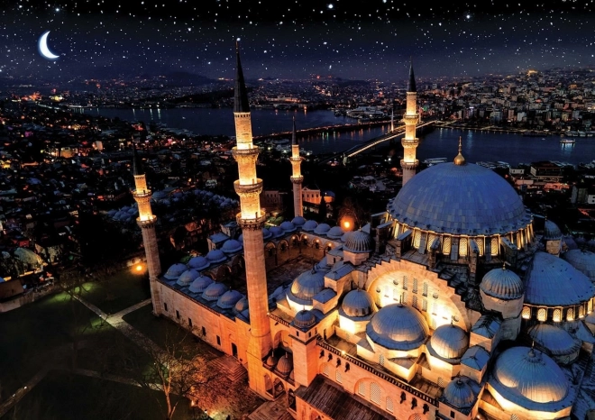 Puzzle lumineux Mosquée Bleue 1000 pièces