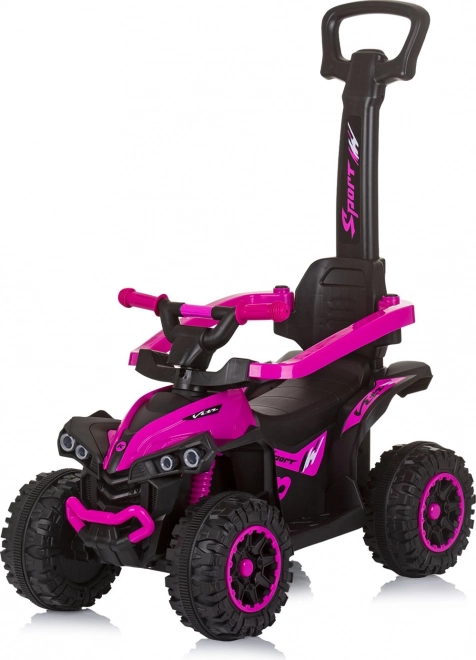 Trottinette avec toit et barre de guidage ATV Rose