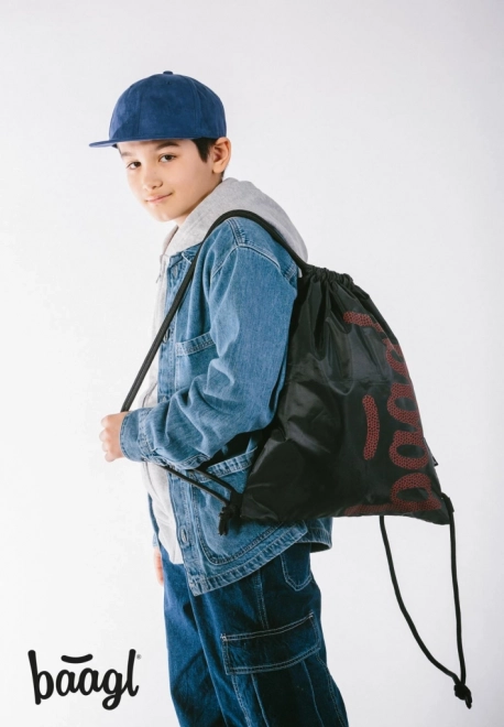 BAAGL SET 3 Skate Rouge: sac à dos, trousse, sac