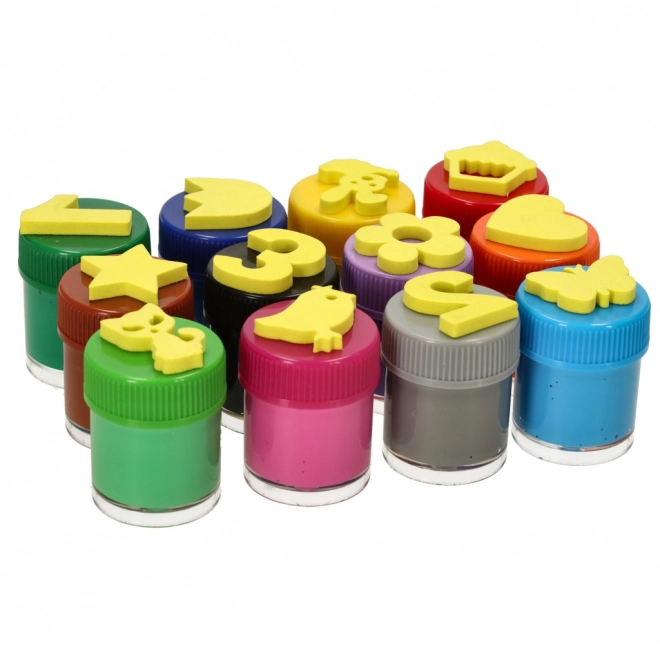 BAMBINO Peintures pour doigts 12 couleurs