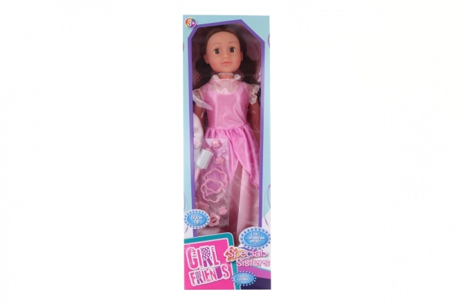 Poupée marchante Robe rose 80 cm