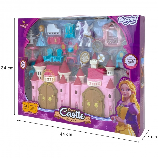 Château magique interactif avec carrosse et accessoires