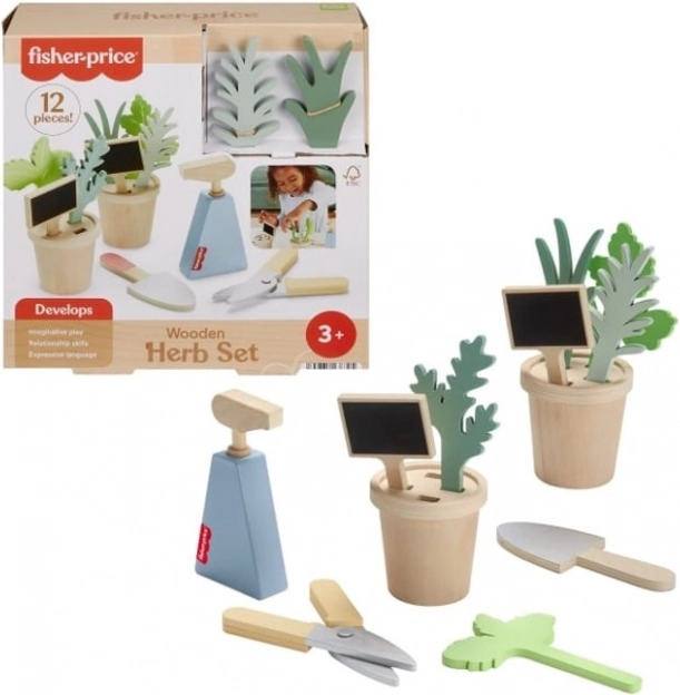 Set en bois Petit Jardinier - plantes et outils