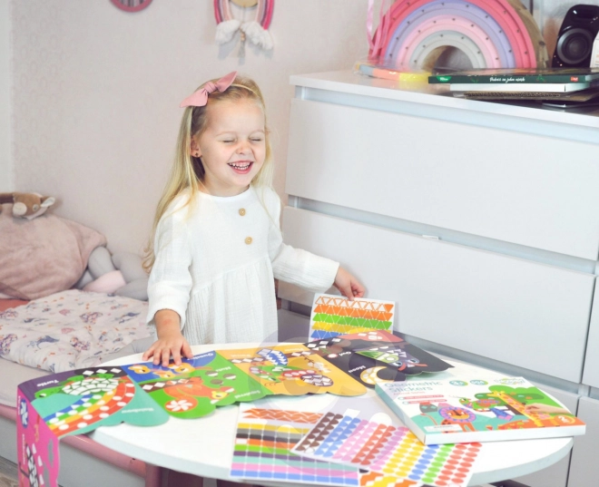 Autocollants géométriques animaux Woopie pour un apprentissage créatif