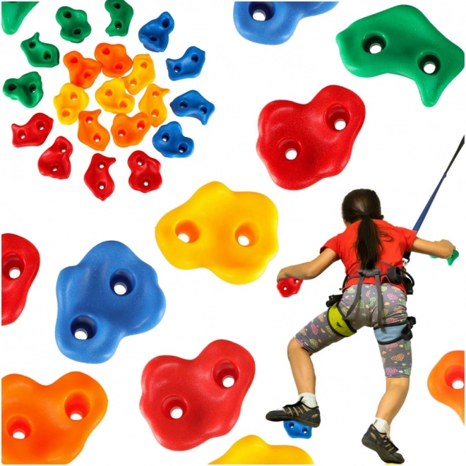 Prises d'escalade colorées pour enfants 20 pcs avec vis