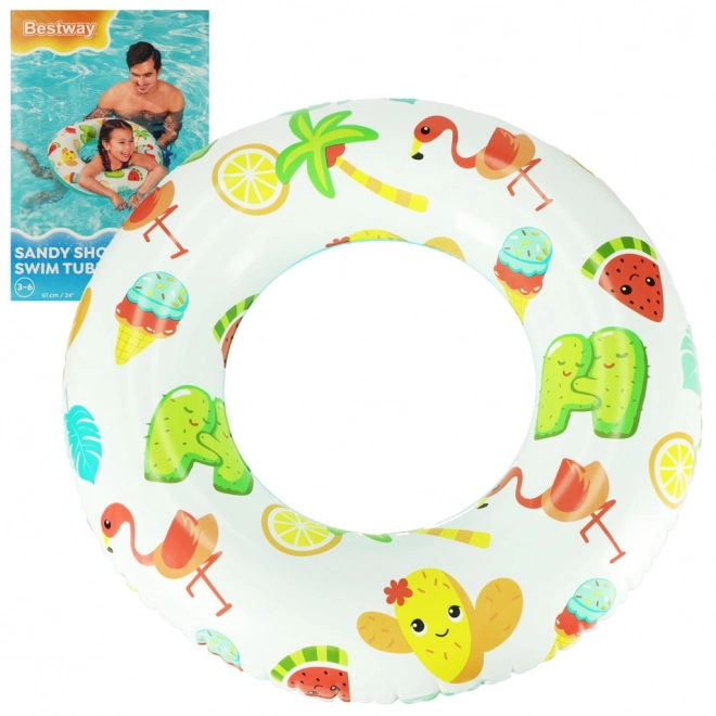 Anneau de natation gonflable flamant rose BESTWAY