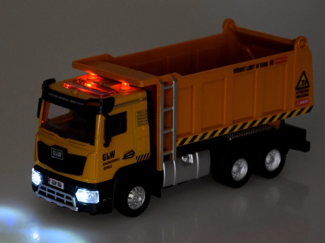 Camion basculant avec effets sonores et lumineux