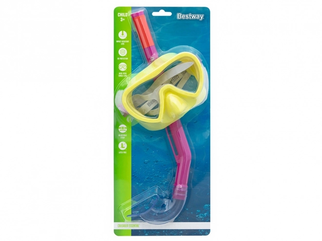 Masque de plongée Bestway avec tuba pour enfants 3+ – Jaune