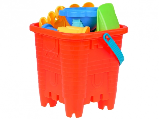 Ensemble de jeux de sable avec seau, moules et outils