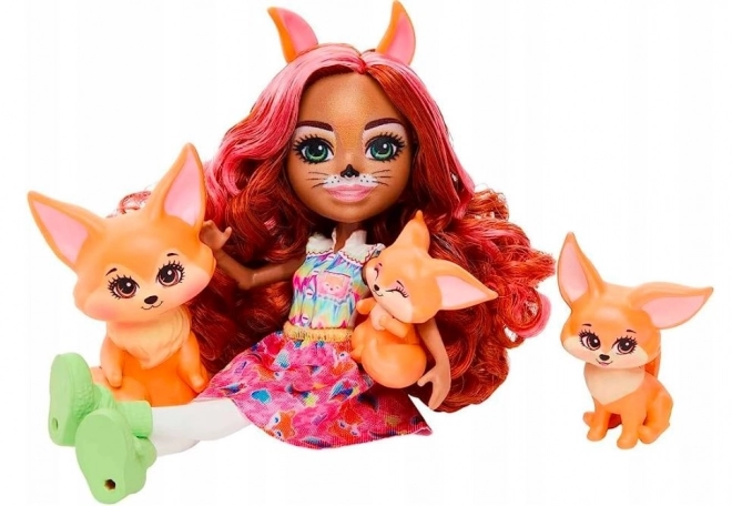 Enchantimals Filigree Fox avec sa famille de renards