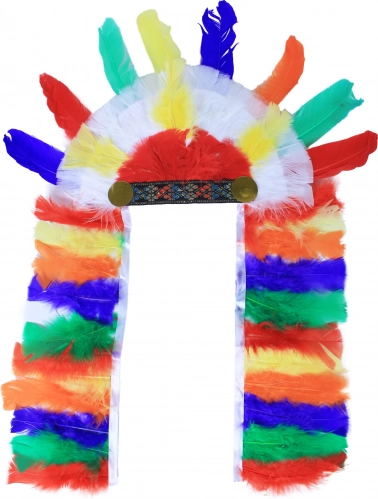 Plumes multicolores voyantes