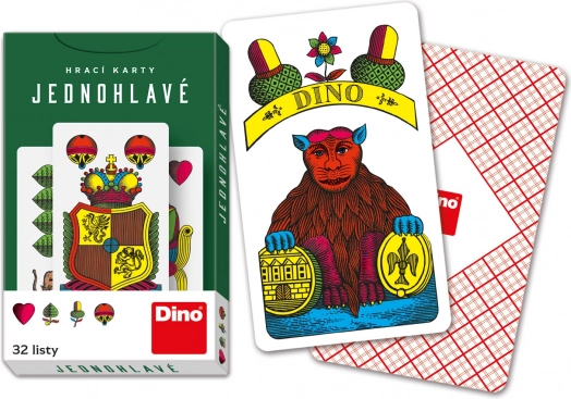Jeu de cartes Mariáš Dino à tête simple