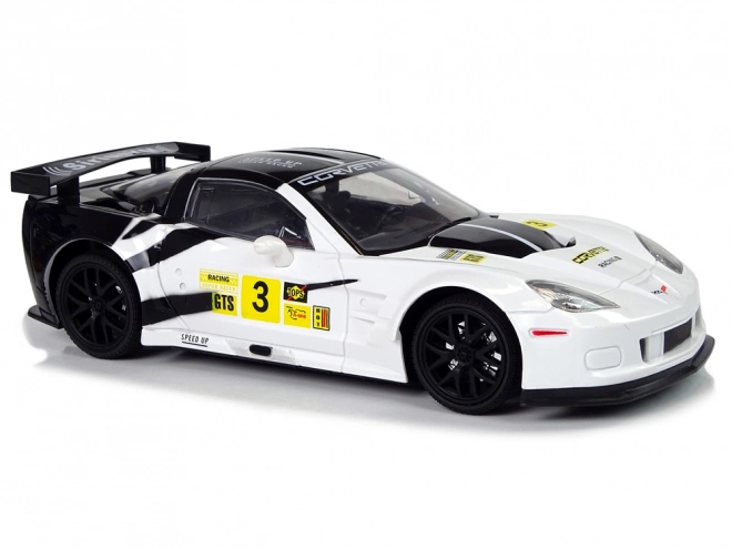 Voiture de sport R/C 1:18 Corvette C6.R Blanche 2.4 G Lumières