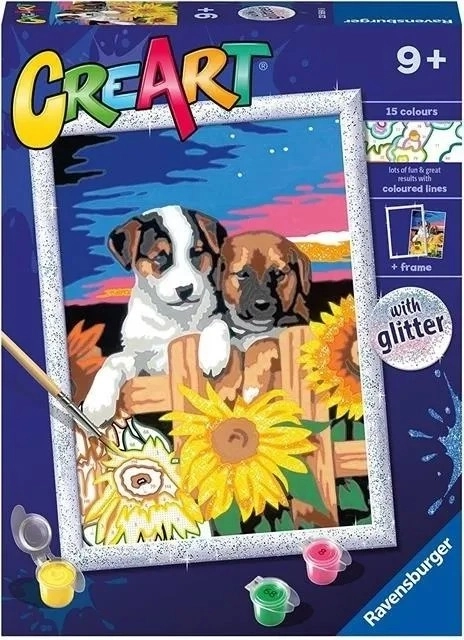 Peinture par numéros CreArt Coucher de soleil Paw-Fection
