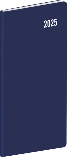 NOTIQUE Agenda de Poche Bleu 2025, planificateur mensuel, 8 x 18 cm