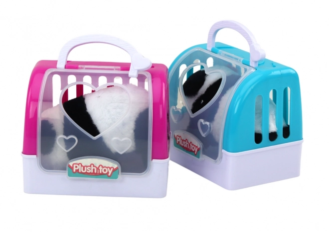 Panda interactive en peluche de couleur Transporter Rose Bleu