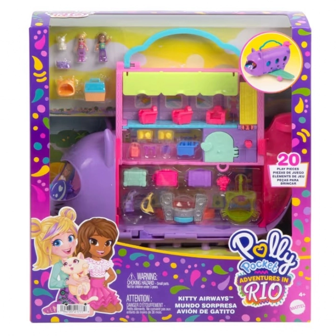 Polly Pocket Avion des Aventures Félin