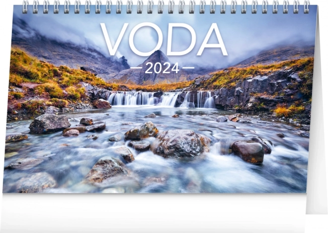 Calendrier de bureau Eau CZ/SK 2024, 23,1 × 14,5 cm