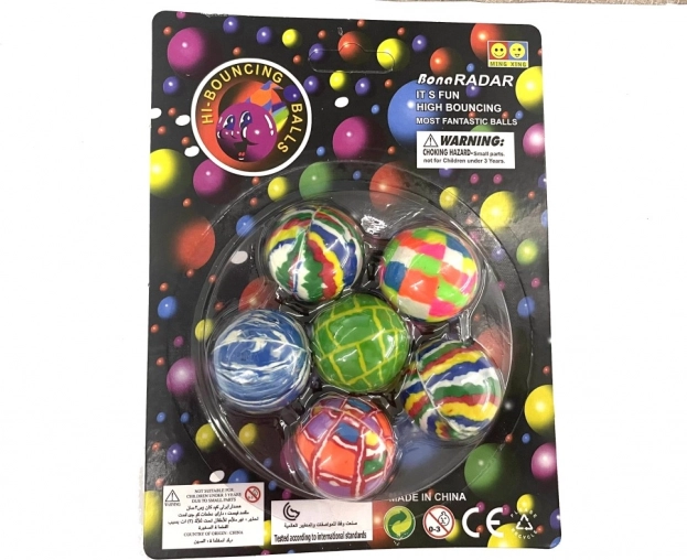 Set de balles rebondissantes 3,5 cm – 6 pièces