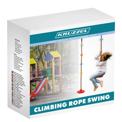 Kruzzel balançoire avec corde d'escalade pour enfants