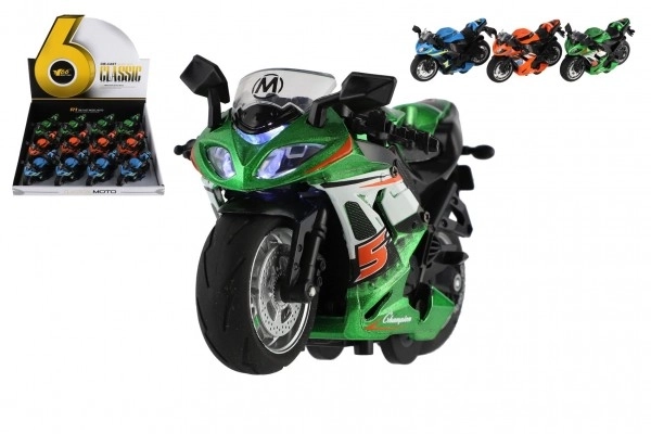 Moto de course à rétrofriction avec lumière et son