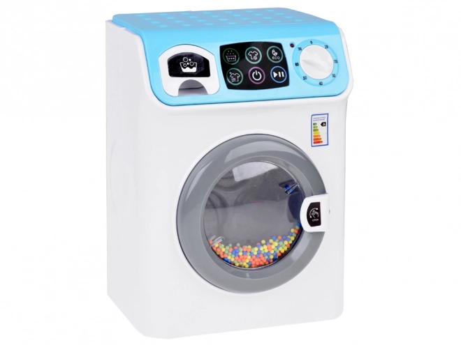 Lave-linge pour enfants avec panneau tactile et effets bleus