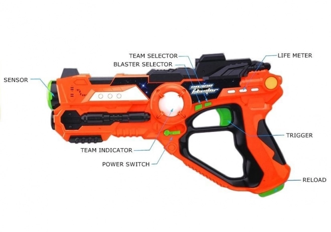 Ensemble de Pistolets Laser Tag Paintball