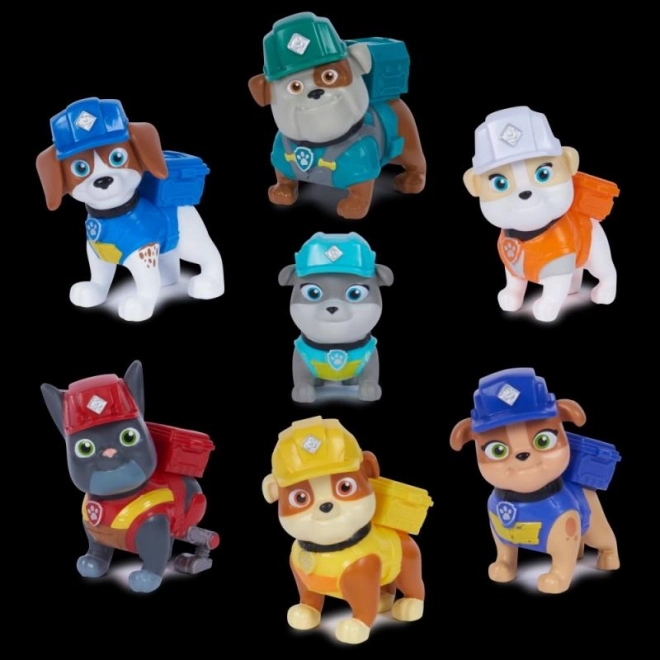 Figurines Pat' Patrouille – Rubble et son équipe, coffret cadeau 7 pièces