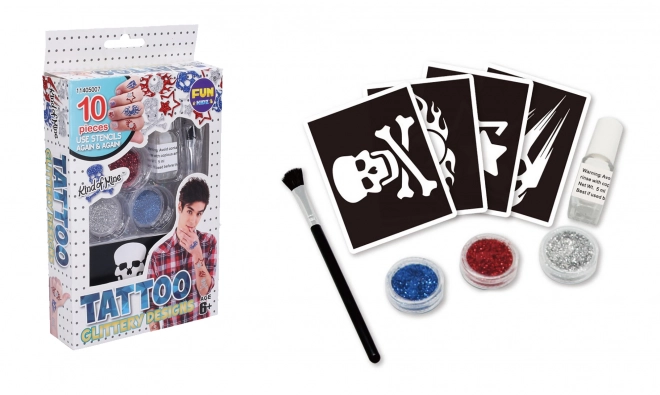 Kit de tatouage pour enfants avec paillettes