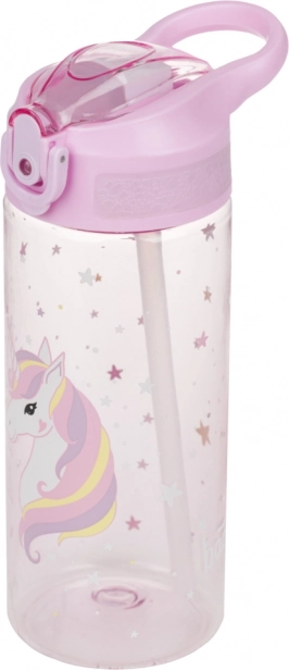 Gourde en tritan avec paille Rainbow Unicorn 500 ml
