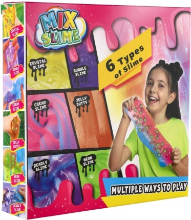 Coffret de slimes avec accessoires (6 pcs)