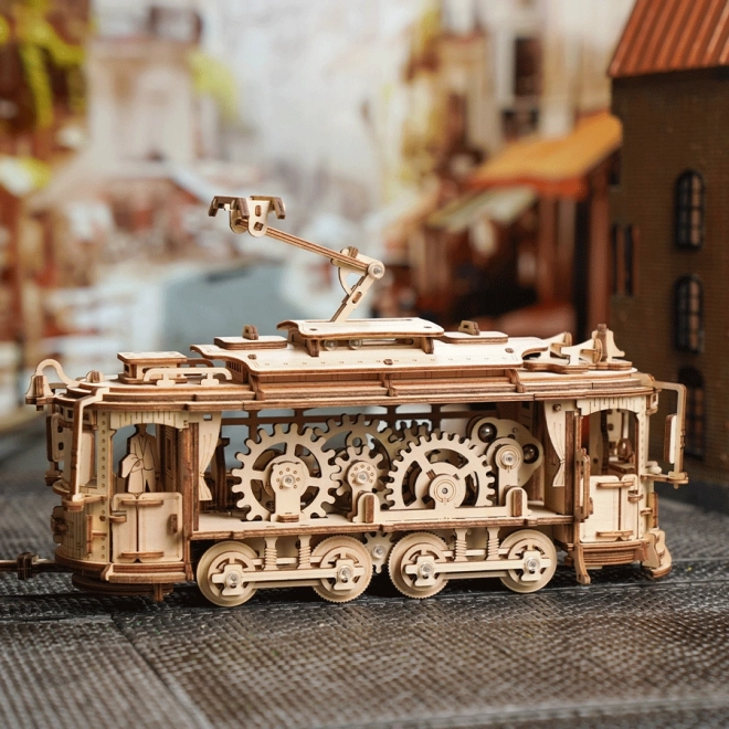 Puzzle mécanique en bois 3D RoboTime Tramway