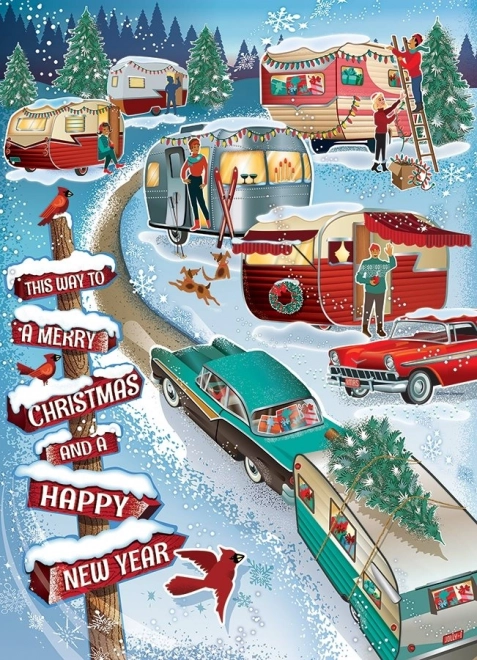 Puzzle Camping de Noël 1000 pièces par Cobble Hill