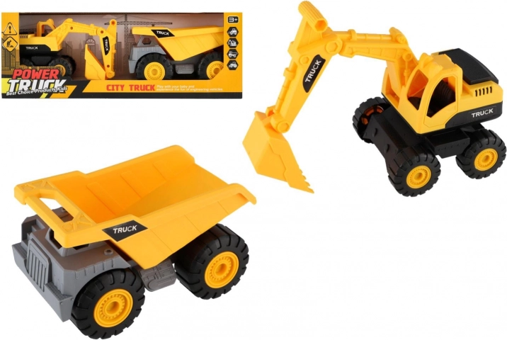 Voitures de chantier 2 pcs plastique 18 cm
