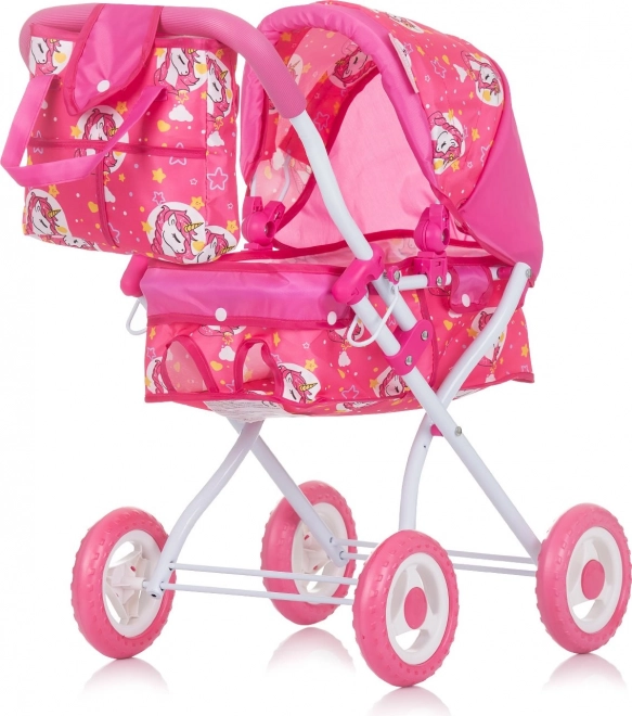 CHIPOLINO Poussette profonde pour poupées Emily – licornes