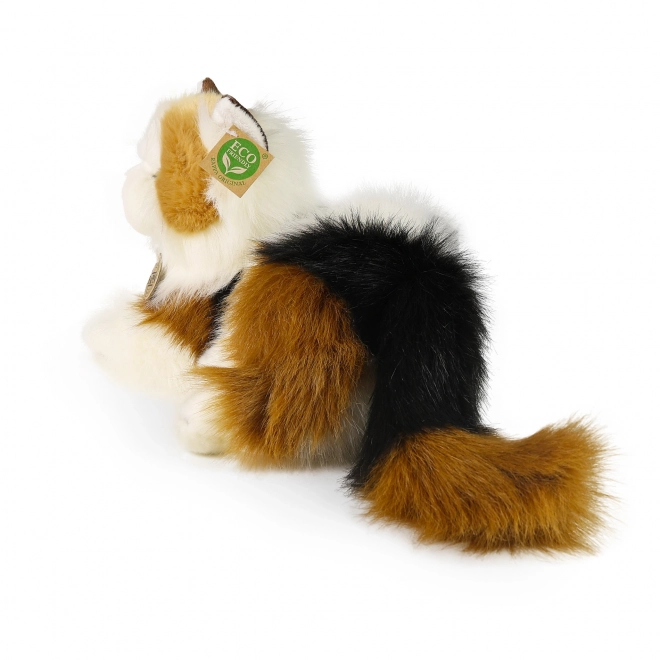 Chat en peluche tricolore 30 cm ECO-FRIENDLY
