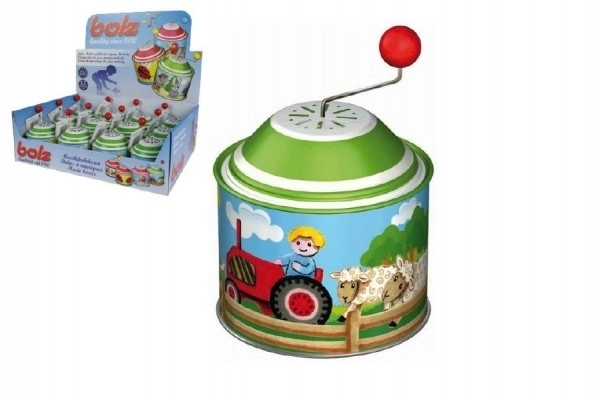 Boîte à musique moulin ferme métal 8cm 12pcs en boîte 18m+