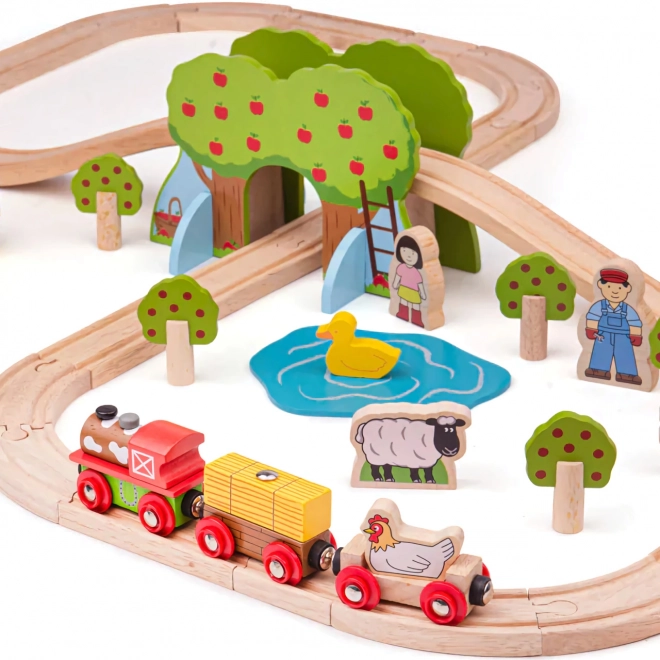 Bigjigs Rail Circuit de Train en Bois Ferme