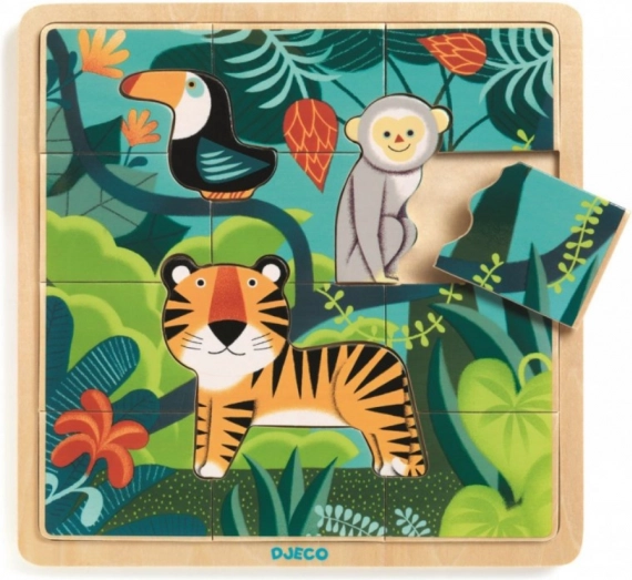 Puzzle en bois Tigre et ses amis