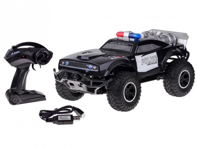 Grand monster truck télécommandé POLICE éclairage télécommande RC0626
