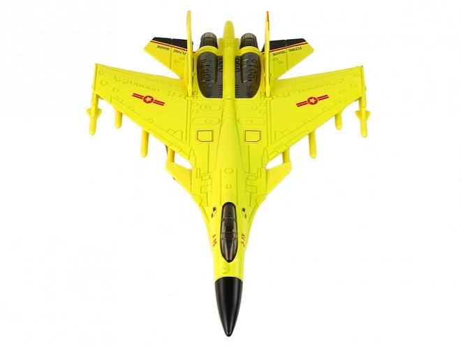 Chasseur à propulsion par friction 1:72 jaune