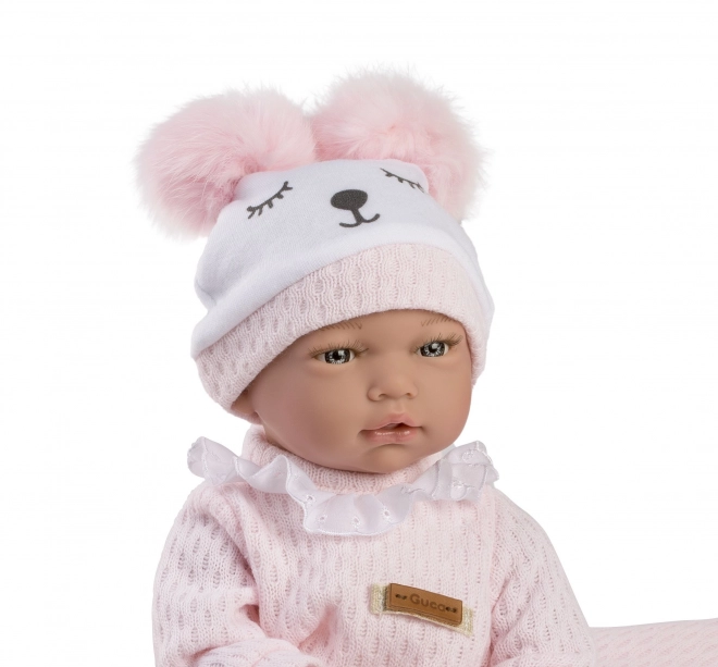 Guca 959 ANDREA - poupée réaliste bébé avec sons et corps en tissu doux - 38 cm