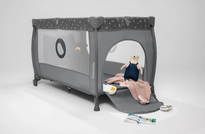 Lit de voyage pour enfants Lionelo Stefi Plus gris blanc