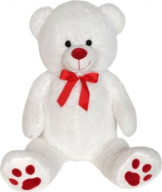 Ours en peluche avec ruban rouge 100 cm