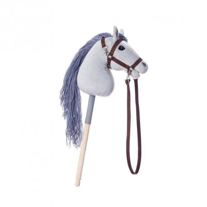 HOPPIHORSE cheval à bâton hobby horse taille A4 gris