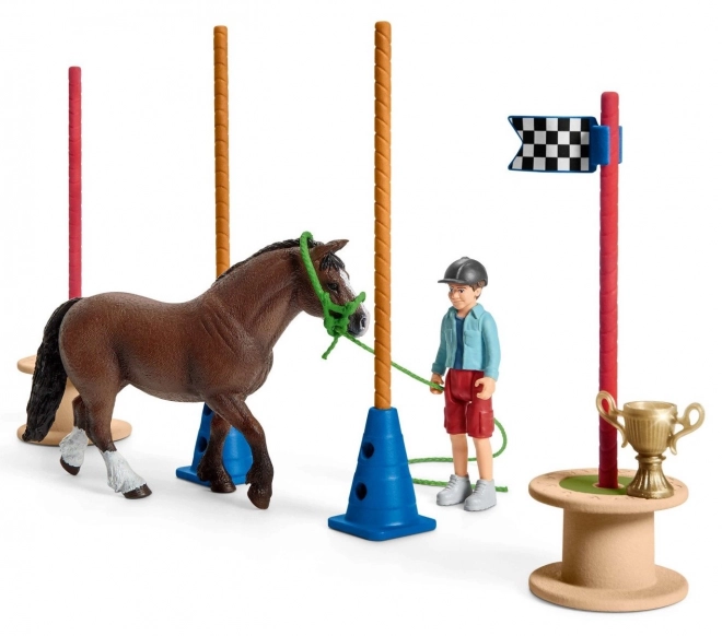 Schleich Farm World Course d'Agilité pour Poneys